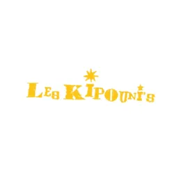 Logo des Kipouni’s composé du nom de la structure dans une identité graphique ludique évoquant l'univers du cirque et du spectacle vivant. Le visuel met en avant le caractère joyeux, familial et artistique de l'association, qui réunit une école de cirque